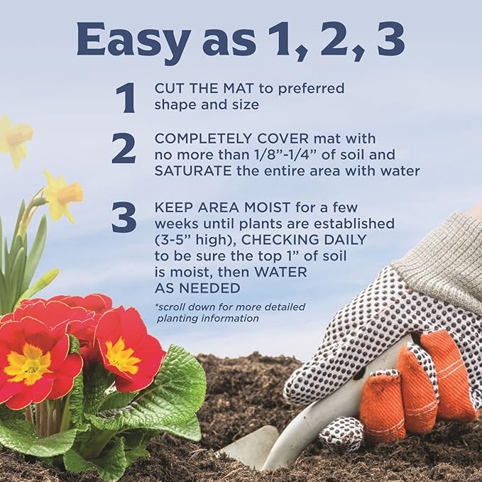 BloomingBulb Seed Mat - Easy to Plant and Grow Garden Seeds - Creates Fragrant, Vibrant Flower Garden – Customizable Flower Beds- English Cottage Garden Mat