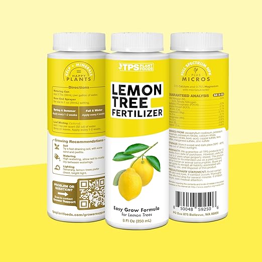Lemon Tree Fertilizer – Liquid Plant Food for More Fruit, Better Flowering & Stronger Root Development, 8 oz