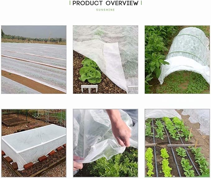 Agfabric Plant Covers Freeze Protection Row Cover 0.55oz 7'x15' Frost Blanket for Winter Protection Plant Covers Feeeze Protection,Frost Cloth for Vegetables,White
