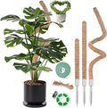 3 Pack Moss Pole, 28" 48" 63" Monstera Plant Support for Climbing Indoor Plants, Bendable Coco Coir Plant Support Stakes for Potted Plants, Pothos, Philodendron