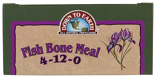 Down To Earth All Natural Fertilizers Organic Fish Bone Meal - High Phosphorus Plant Food for Buds, Bulbs, Blooms, Flower Beds 4-12-0, 1 lb