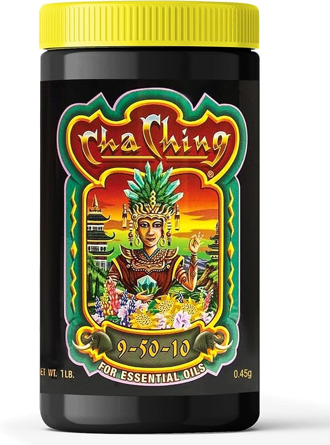 FoxFarm Cha Ching Water Soluble Fertilizer for Late Flowering & Harvest - High Phosphorus Fertilizer 9-50-10 Formula, Supports Fruit Development - Ideal for Hydroponics & Soil Use - 1 lb