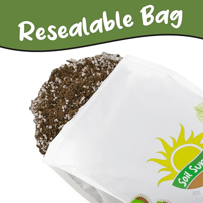 Soil Sunrise Carnivorous Plant Potting Soil Mix (2 Quarts) Ideal Additive for Venus Fly Traps, Sundews, and Pitcher Plants