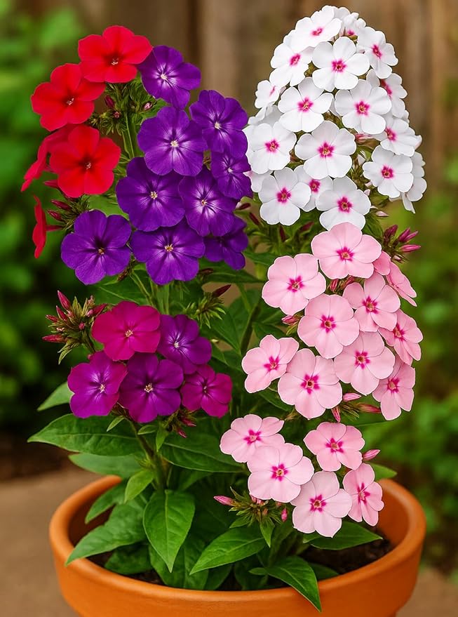 Phlox Drummondii Mix Seeds – Annual Flower (Phlox drummondii) | Heirloom, Non-GMO, Colorful Garden Bedding Flower