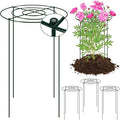 4PCS 11.8" D x 19.7" H Peony Cages and Supports, Peony Cage, Peony Support, Heavy Duty Metal Plant Supports for Outdoor Plants for Peony, Hydrangea, Rose and Other Tall Flowering Plants