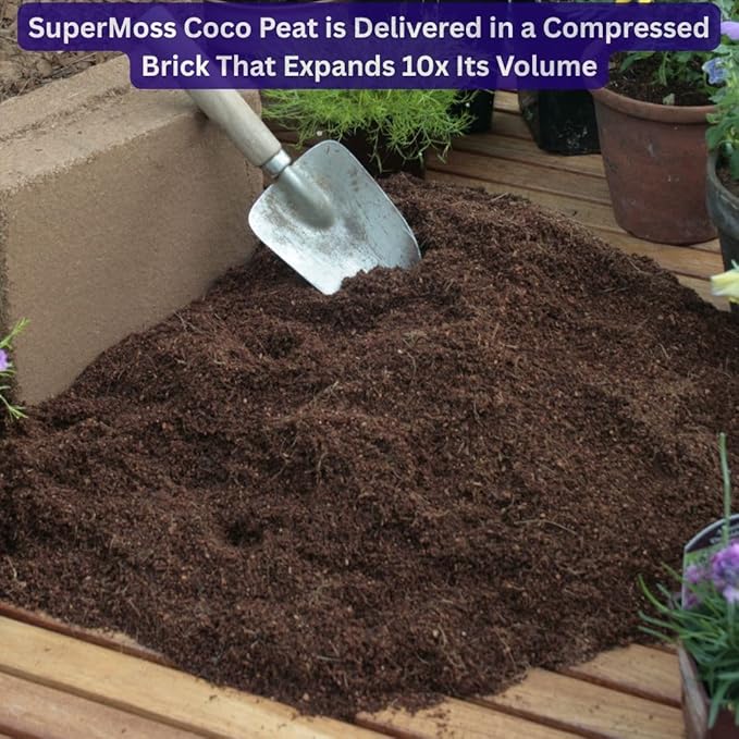 Super Moss (23277) Coco Peat Soil, Mini Bale (0.6 ft3)