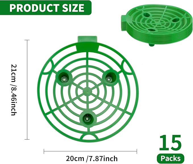 15 Pack Melon Cradle for Garden Pumpkin Support Stand Trellis,Avoid Ground Rot,Plastic Plant & Garden Support for Pumpkin Watermelons Squash Strawberries(Green)