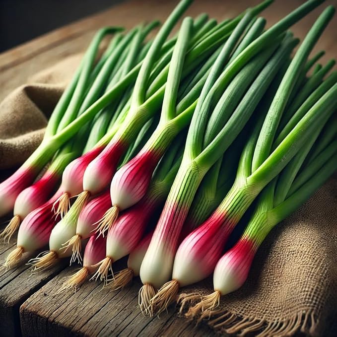 100+ Seeds Red Welsh Onion - Vegetable Red