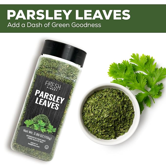 Fresh Finest Parsley Flakes Spice 3.89 oz – Dried Parsley Leaves in Jar, Non-GMO, Gluten-Free, Flavorful Herb Seasoning