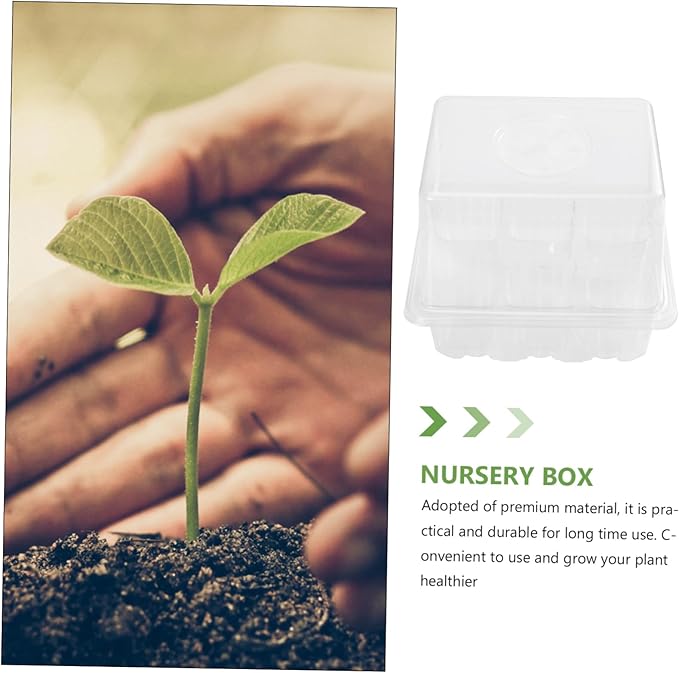 GANAZONO 3pcs Plant Germination Case Garden Planting Supplies Greenhouse Planting Box Moisture Retention Cover