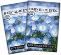Sow Right Seeds - Baby Blue Eyes Flower Seeds for Planting - Annual Plant with Sweet Essence - Non-GMO Heirloom Packet with Instructions to Plant a Home Garden - Native California Wildflower (2)