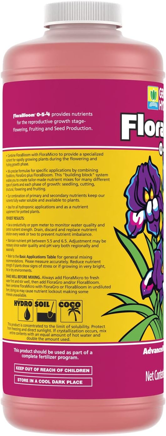 General Hydroponics GH1432 Not Available Hydroponics FloraBloom, 1 Quart