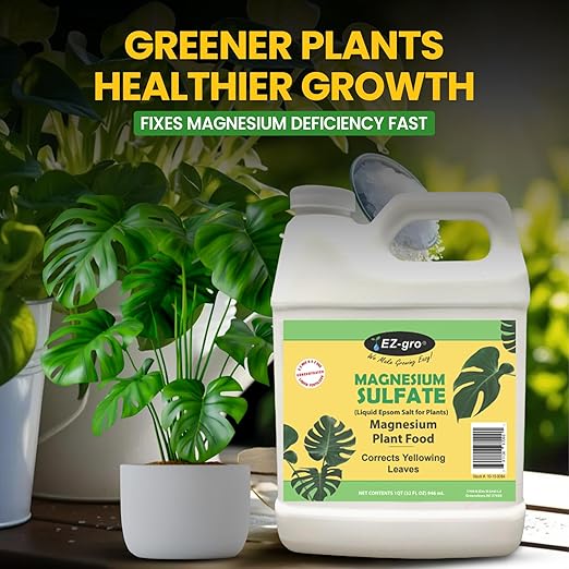 EZ-GRO Epsom Salt for Gardening, 32 oz (Quart) - Professional Grade Epsom Salt with Magnesium Sulfate for Plants