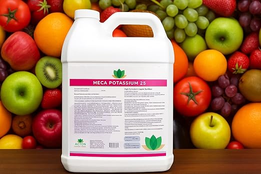 Acton MEGA Potassium 25, Professional Liquid Fertilizer, 1 Gallon, High-Potassium Formula for Commercial Crops, Fruits and Vegetables, 25% Soluble Potash