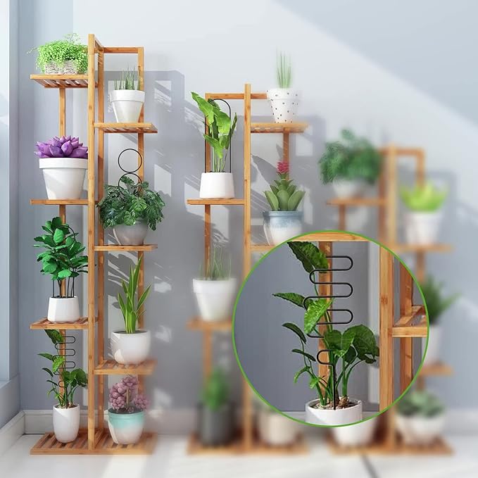 4 Pcs Small Metal Trellis for Potted Plants,Gold Trellis for Climbing Plants Indoor,Mini Trellis for Potted Plant Support Stake House Plant Trellis for Garden Potted,Hoya,Pothos,Flower,Monstera(Black)