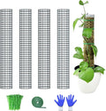 4 Pack Metal Moss Pole, 24" Moss Poles for Plants Monstera, Stackable Sphagnum Moss Pole for Plants Work with Sphagnum Moss(4 Pack 24")