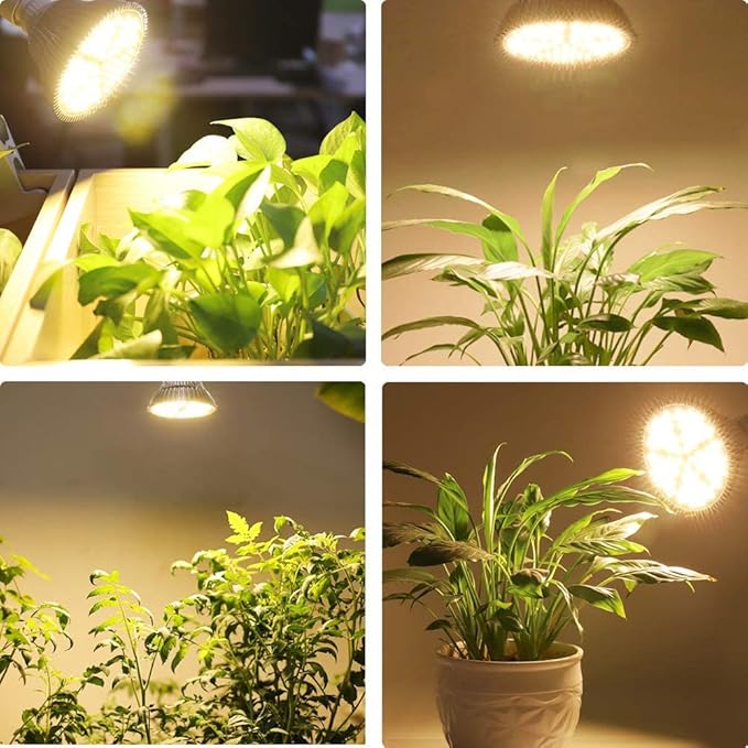MILYN 2 Pack 100W Led Grow Light Bulb, Pure Warm Full Spectrum Grow Lights for Indoor Plants, E26 Grow Bulb for House Garden Hydroponics Succulent Seed Starting, Growing, Flower| 150LEDs Lamp
