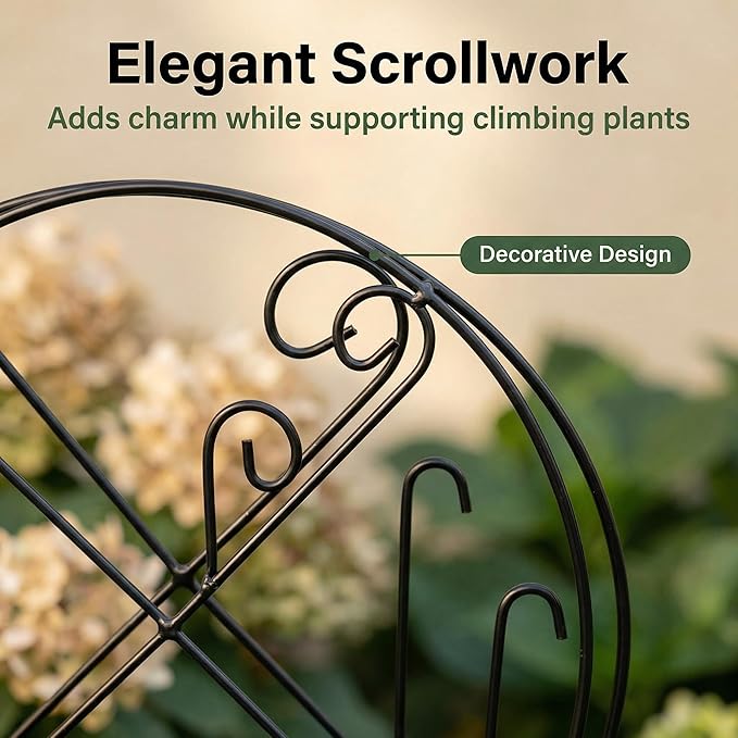3 Packs Trellis for Climbing Plants Indoor, Small Garden Metal Trellis for Potted Plants, Plants Accessories with Different Patterns for Vine Ivy Flower Plant Support
