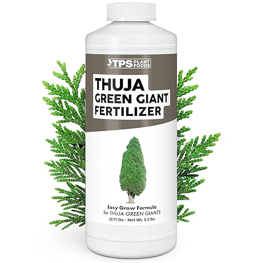 Thuja Green Giant Fertilizer – Liquid Plant Food for Faster Growth, Fuller Green Foliage & Stronger Roots, 32 oz