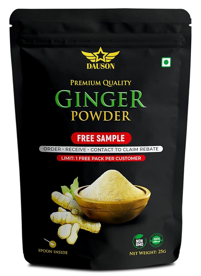 Ginger Powder – 100% Pure & Natural | 0.88 Oz Finely Ground Ginger Root | No Additives or Fillers | Aromatic, Earthy Flavor for Cooking | 25g Sample Available | Kitchen Essential for Global Cuisine