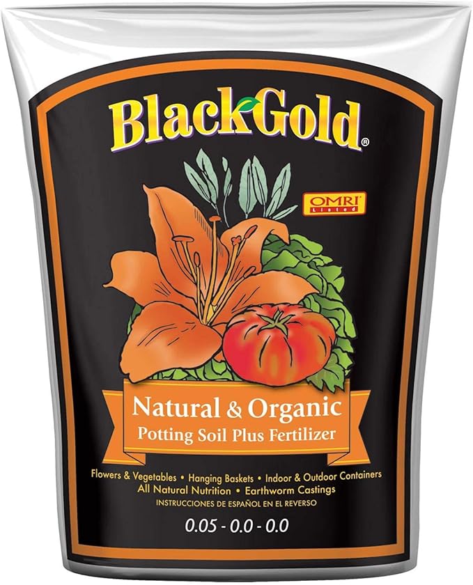 Sun Gro SUGRBG2 13020402 Black Gold Natural and Organic Soil, 2 Cubic Feet, Brown