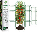 Halatool Square Tomato Cages Heavy Duty,60 Inch Foldable Metal Tomato Trellis,Large Tomato Plant Cage for Climbing Vegetables, Fruits & Flowers for Garden,4 Pack