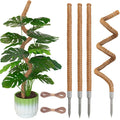 4 Pack Moss Pole, 31.5 Inch Moss Poles for Climbing Plants Monstera, Bendable Coir Plant Stakes for Potted Plants, Philodendron, Pothos (31.5" x 4pcs)