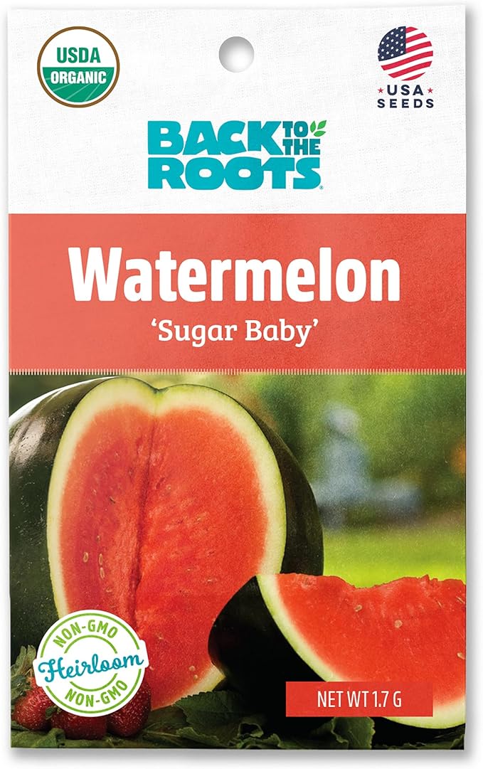 Back to The Roots 100% Organic Seed Packet - Watermelon 'Sugar Baby' 1.7g