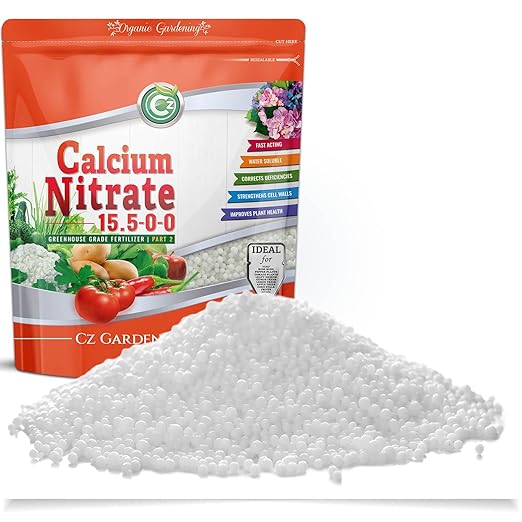 Calcium Nitrate 15.5-0-0 Fertilizer - Made in USA - 18LB Greenhouse Grade Plant Food for Hydroponics, Plants & Gardens – Fruit, Vegetables. Blossom End Rot Tomatoes