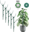 5 Pack Stackable Plant Support Stakes Stem Holder Plant Support Structures Pole Garden Cage Plant Stakes Accessories Climbing plant Sticks Monstera Potted Indoor Outdoor Houseplant with Garden Ties