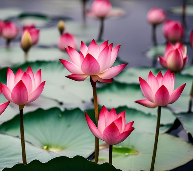 35 Pcs Mix Bowl Lotus Seeds, Water Lilys Flower Plant, Lotus Seeds for Planting Water Features Fresh Garden Seeds Non GMO Indoor and Outdoor