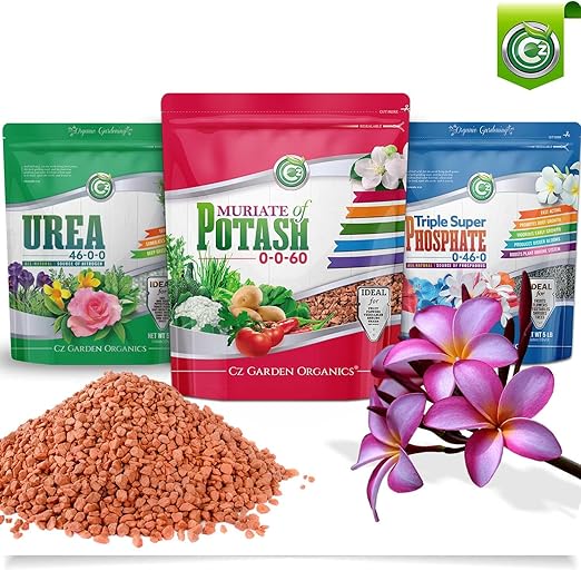 Muriate of Potash 0-0-62 Fertilizer Made in USA - MOP Potassium Plant Food for Indoor/Outdoor Plants, Flower Gardens, Fruit and Vegetable Gardens, Holistic Herbs, Trees and Green Lawns!