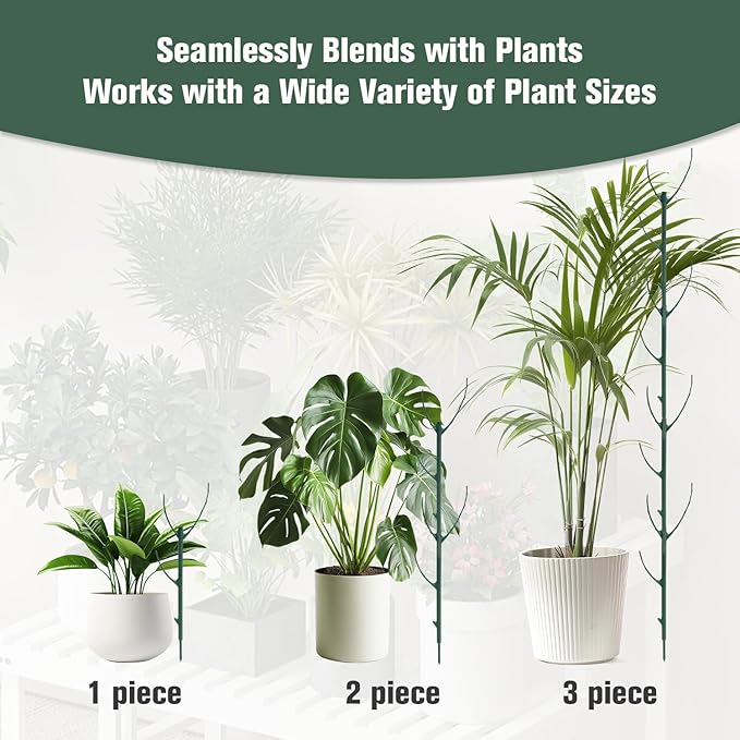 5pcs Adjustable Plant Support Pole, Stackable for Indoor and Outdoor Use, Garden Accessories for Supporting Monstera and Climbing Potted Plants