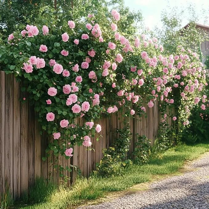 100+ Pink Climbing Rose Flowers Seeds Heirloom Outdoor Garden Vine for Home Landscape Rosa Bush Vine Climber Fragrant Butterfly