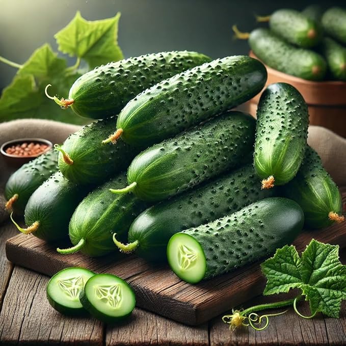 Cucumber Market F1 Seeds – Hybrid, Self-Pollinated | 38-45 Days to Harvest | High-Yield Variety for Fresh Eating & Slicing