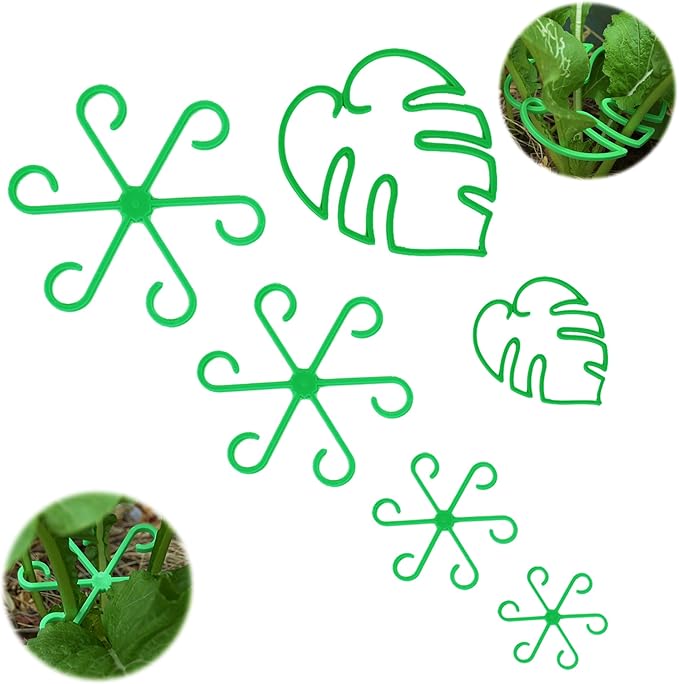 Plant Stem Supports for Indoor Plants, Reusable Monstera Plant Support, Plant Propagation Buddy, Sturdy Houseplant Accessories, Stable Leaf Buddy Plant Support Stakes, 6PCS Green