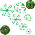 Plant Stem Supports for Indoor Plants, Reusable Monstera Plant Support, Plant Propagation Buddy, Sturdy Houseplant Accessories, Stable Leaf Buddy Plant Support Stakes, 6PCS Green
