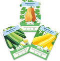 Epic Gardening Squash Seed Bundle - 3 Non-GMO Varieties, Includes Golden Zucchini, Cocozelle & Honeybaby, Perfect for Roasting, Soups, Baking & Versatile Cooking, Great for Backyard Gardens