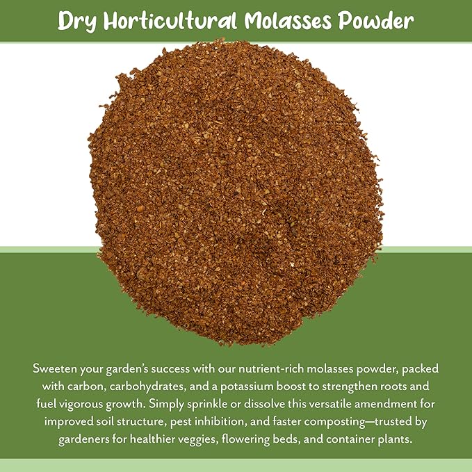 Soil Sunrise Dry Horticultural Molasses Powder (4 Pounds) Indoor/Outdoor Gardening Soil Amendment for Plants