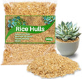 10.58 oz Horticultural Grade Rice Hulls for Plants – Natural Rice Husk Soil Amendment for Indoor Plants, Potting Mix & Gardening,Organic Use for Chicken Bedding Improve Soil Structure