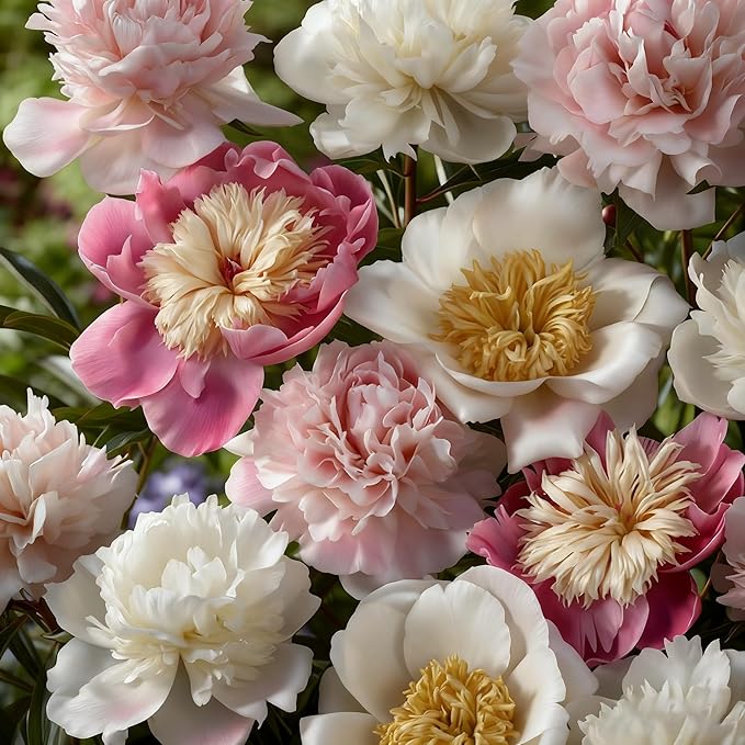100+ Peony Seeds for Planting, Mixed Color Peony Seeds Non-GMO Heirloom, Ruffled Blooms Peony Seed for Outdoor and Indoor