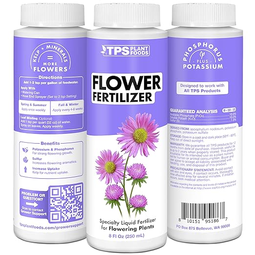 Flower Fertilizer – Liquid Plant Food for More Blooms, Bigger Flowers & Vibrant Color, 1 Gallon