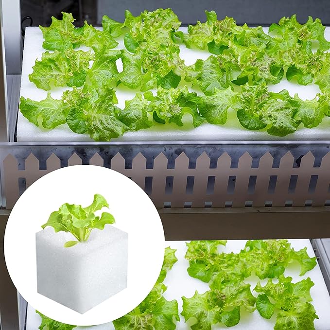XIDAJIE 600 Pcs Hydroponic Sponges Planting Gardening Tool Soilless Cultivation Seedling Sponges Cultivation Sponge Greenhouse for Small Bud Growth & Grow Seedlings