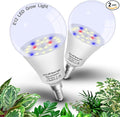Full Spectrum Small Base E12 Candelabra Plant Grow Light Bulbs,Red Blue Yellow 5000K White Plant Growing Lamp Bulbs 10W with Balanced Spectrum for Indoor Seeds Greens Laboratory,School,Greenhouse,2Pcs