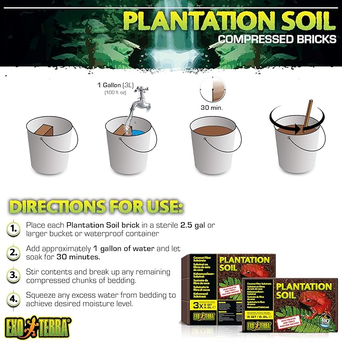 Exo Terra Plantation Soil, 8 Quarts - 3 Count (Pack of 1)