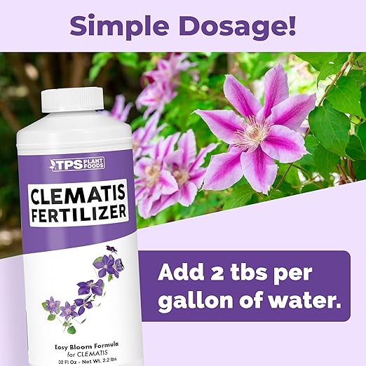 Clematis Fertilizer – Liquid Plant Food for More Blooms, Stronger Vines & Vibrant Flower Color, 32 oz