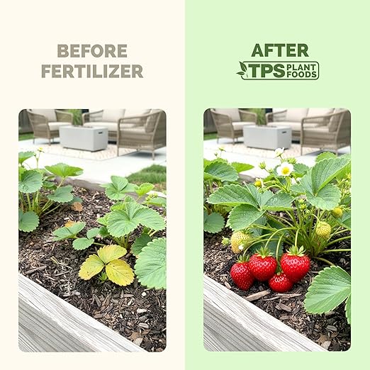 Strawberry Fertilizer for Fruit and Berry Gardens, Liquid Plant Food, 32 oz (1 Quart)