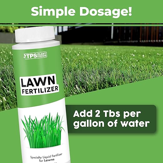 Lawn Fertilizer – Liquid Fertilizer for Greener Grass, Thicker Turf & Stronger Root Development, 1 Gallon