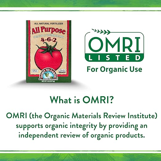 Down To Earth All Natural Fertilizers Organic All Purpose Tomato & Vegetable Mix - Plant Food for Tomatoes, Peppers, Herbs and Flowers 4-6-2, 5 lb