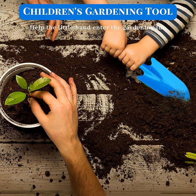 Garden Trowel for Digging and Planting, Mini Colorful Metal Hand Shovel, Small Trowel Set Garden Tools for Flower Soil Planting Digging Transplanting Ideal Gardening Gift for Kids